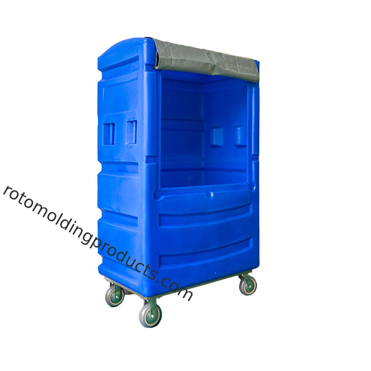 1000Liter Plastic Material Handling Carts ,Laundry linen trolley  For Wet And Dry Liner Textile