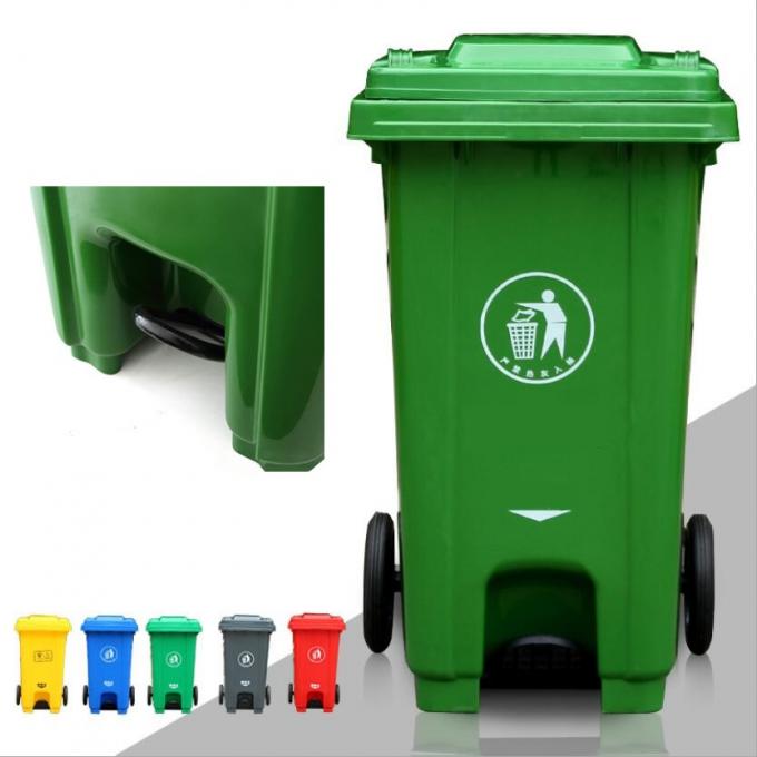 HDPE Foot Plastic Rubbish Bins , Coloured Rubbish Bins With Pedal