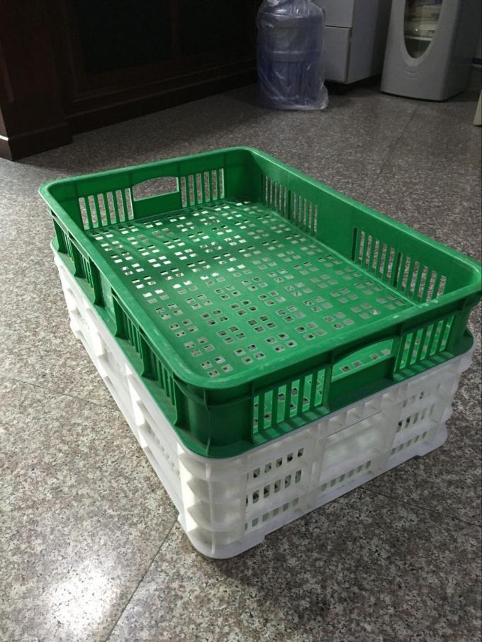 Ventilated No Collapsible Plastic Crate , Food Grade Stacking