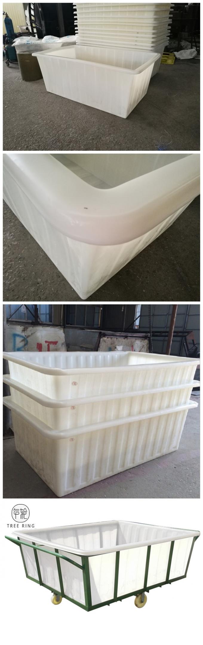 Textile Industrial Wet Poly Box Truck On Wheels With Galvanized Steel ...