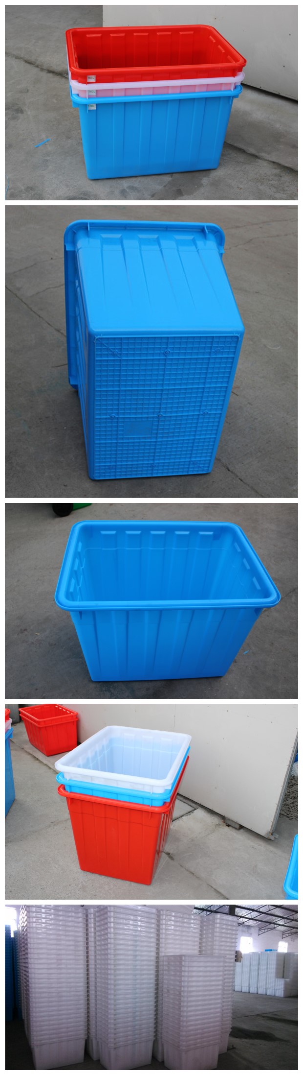 Growing Tote Plastic Bin Boxes , W160 Garden Rectangular Plastic