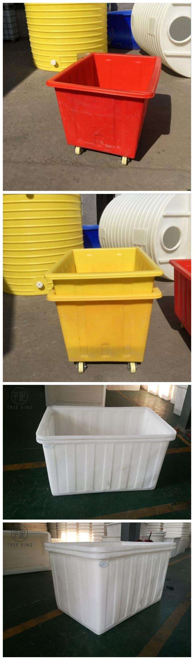 100 Gallon Mobile Plastic Laundry Bins With Four Wheels K400 Roto
