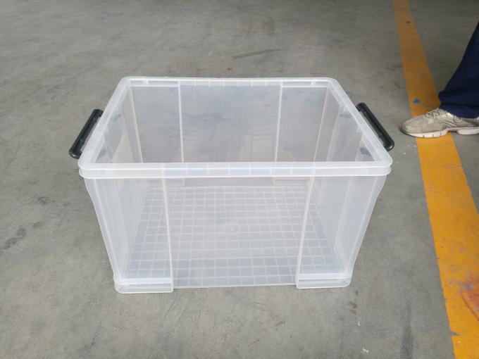 Food Grade Stackable Plastic Storage Bins , 60 Litre Plastic Crate Box