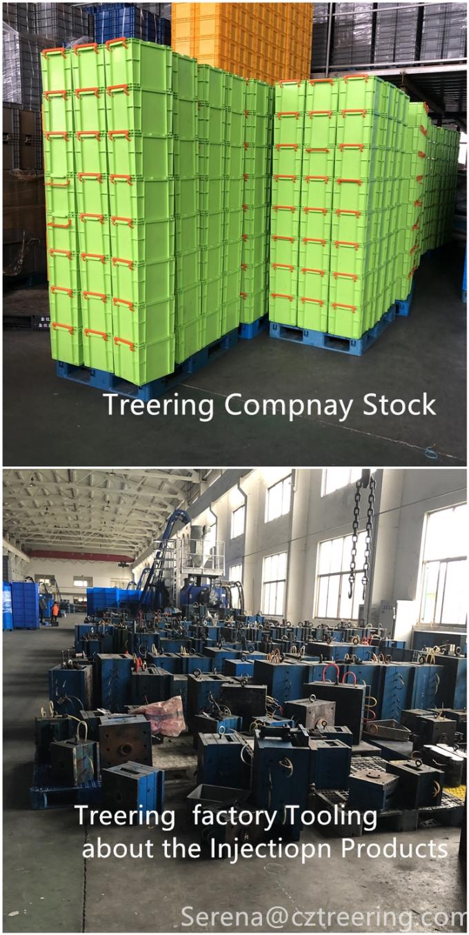 Green Square Euro Stacking Containers With Locking Lids For ...