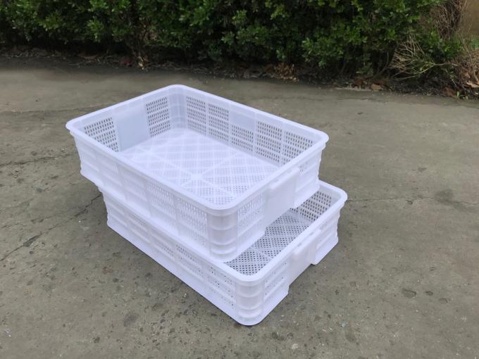 HDPE Perforated Plastic Trays Collapsible Plastic Crate For Bread And