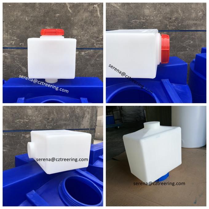 20L Custom Roto Mold Tanks Square Cone Bottom Specialty Rinse Tank