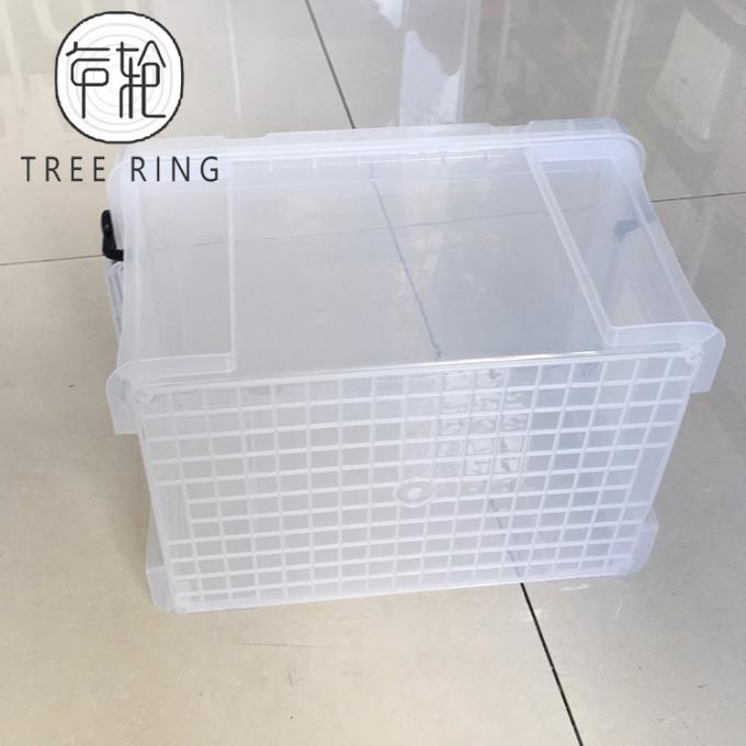clear plastic crates
