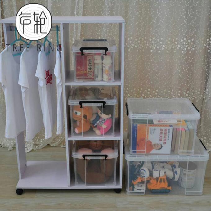 clear plastic crates